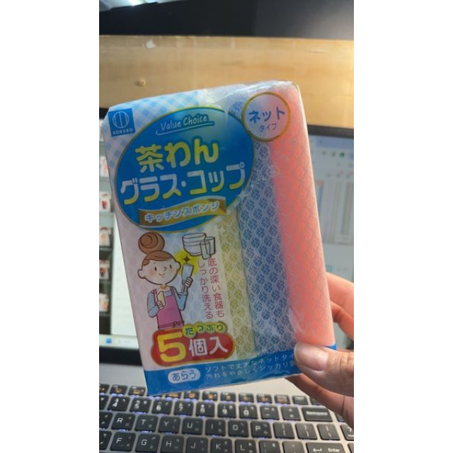 日本進口 小久保可掛式廚房清潔海棉(5入)